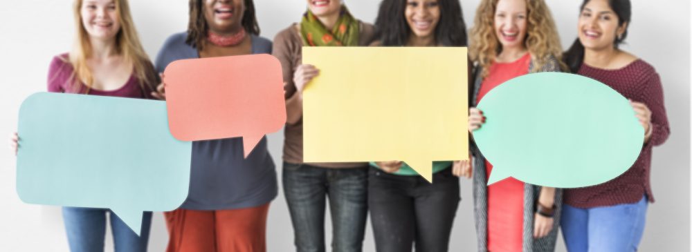 Girls Friendship Togetherness Copy Space Speech Bubble Concept